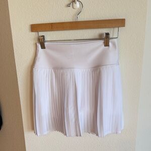 ALO Yoga White Pleated Mini Skirt